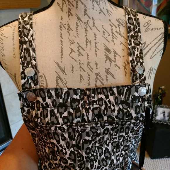 Leopard Print Bib Dress NWT! - Picture 5 of 16